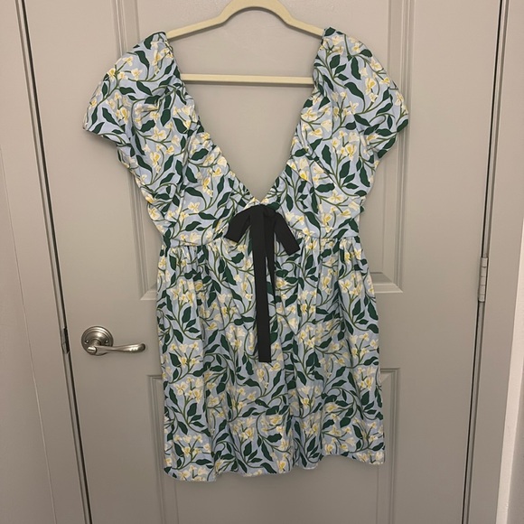 Agua by Agua Bendita Celeste V-Neck Printed Mini Dress - Picture 3 of 6